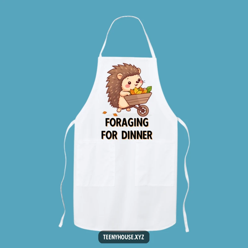 Funny Hedgehog Chef Apron - Cheerful Garden Cooking Funny Gift