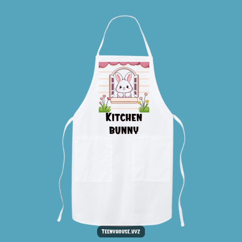 Funny Bunny Apron: Peeking Rabbit Art for a Hilarious Kitchen