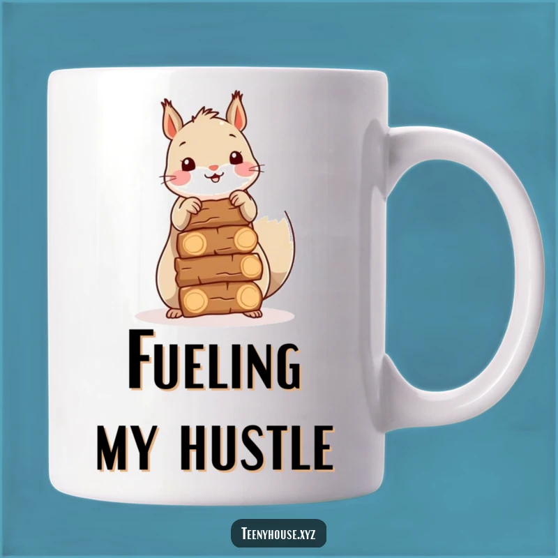 Funny Squirrel Firewood Mug - Happy Stacker Cozy Vibes Funny Gift