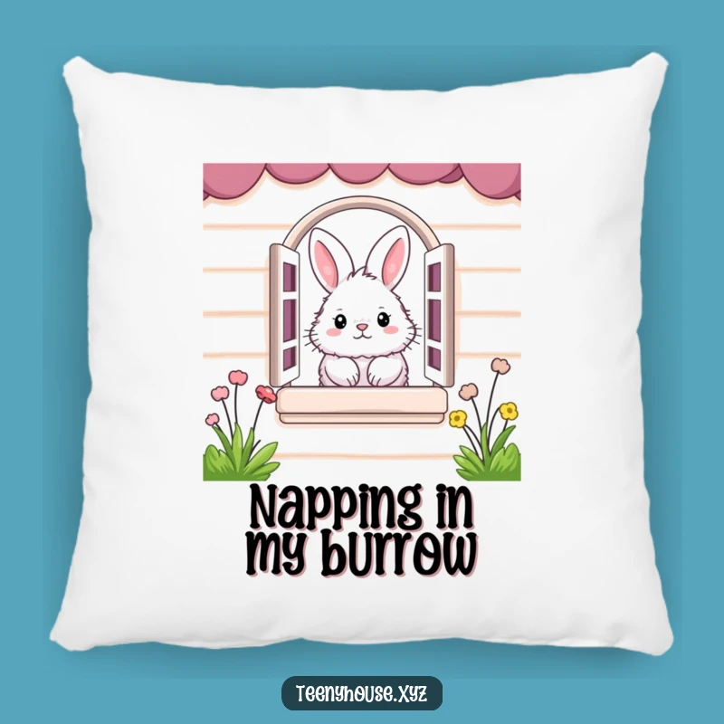 Funny Bunny Pillow: Soft Peeking Rabbit Comfort - A Hilarious Decorative Gift