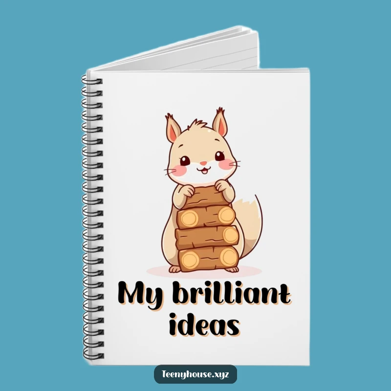 Funny Squirrel Journal - Happy Firewood Stacker Notebook Funny Gift