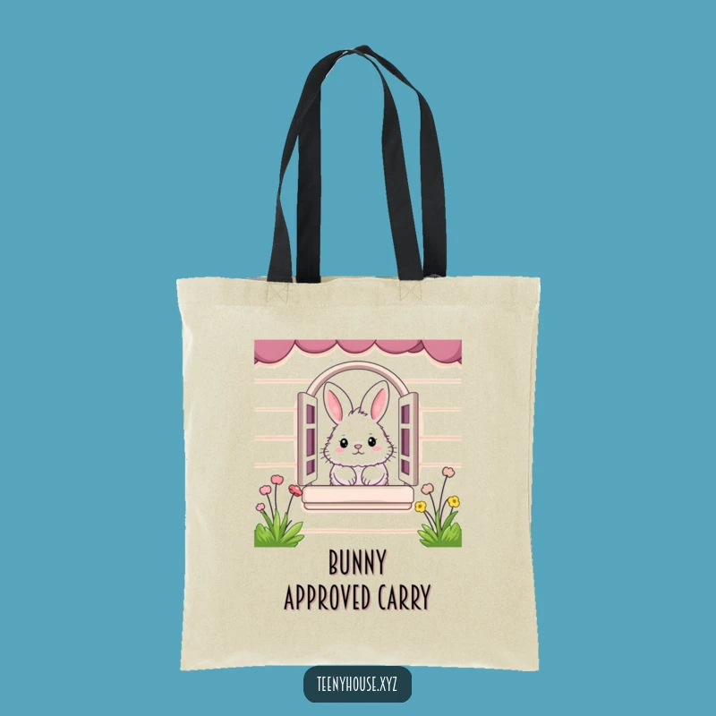 Funny Bunny Tote Bag: Peeking Rabbit Art - A Hilarious Accessory Gift